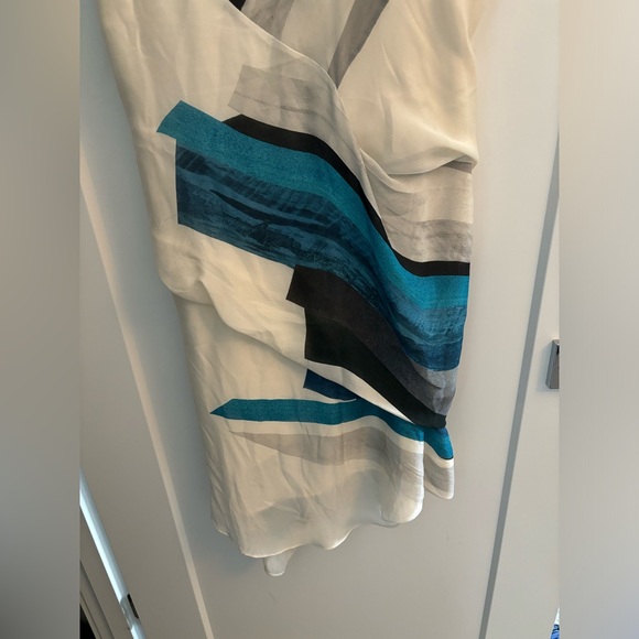 Helmut Lang 100% Silk Handkerchief Hem Mini Dress size 6 - Picture 6 of 6